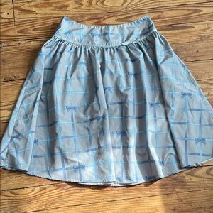 Isaac Mizrahi Gray and Blue A-Line Skirt